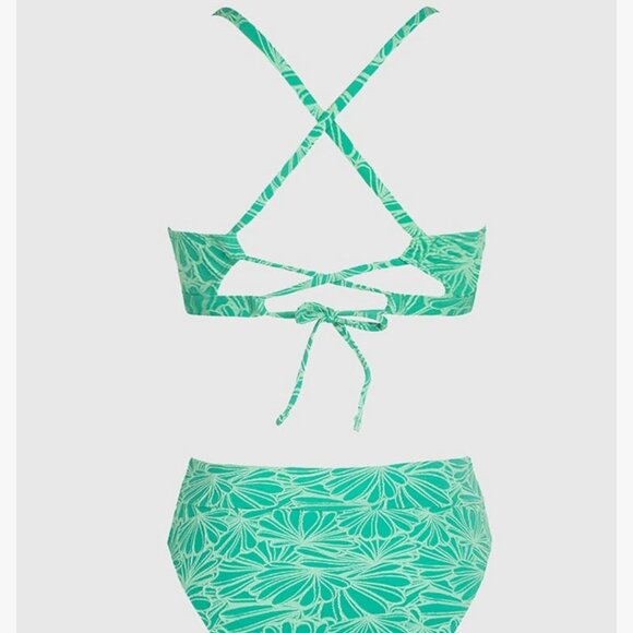 Green on Green high waisted two piece - Picture 6 of 9